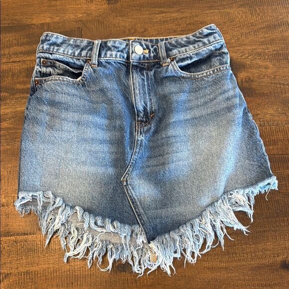 We The Free Frayed Denim Mini Skirt - Picture 1 of 5